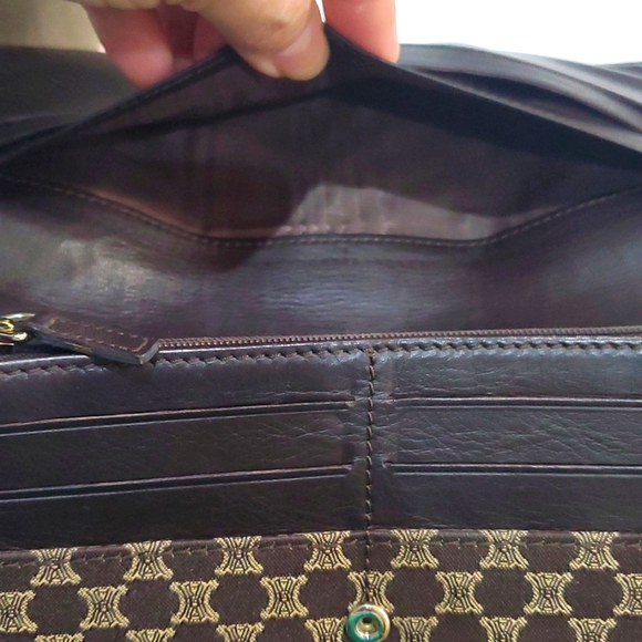 🇮🇹Celine Canvas/Crocodile Leather Long Wallet 🤎🤎🤎 - Picture 12 of 16
